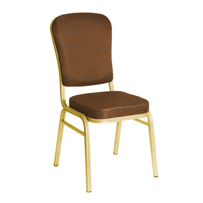 Банкетный стул "Боди" 25 мм, каркас золото, обивка корона коричневая