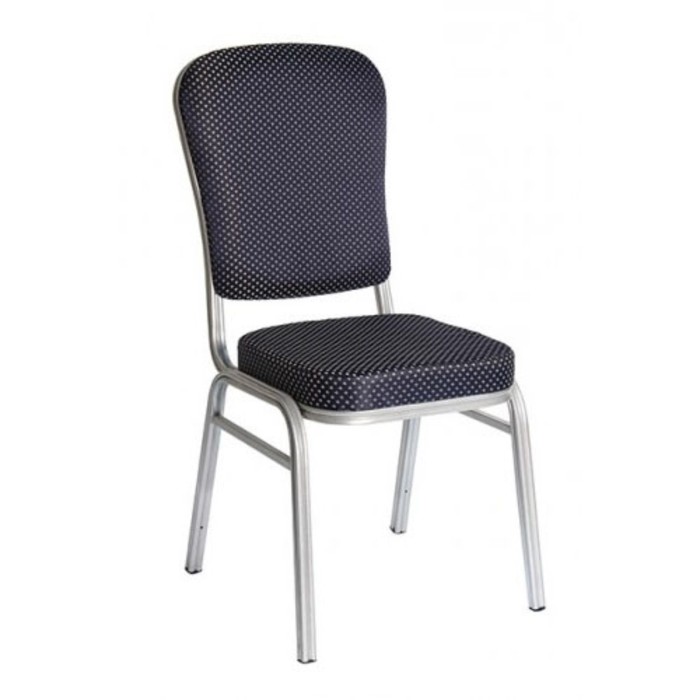 Банкетный стул "Боди" 25 мм, каркас серебро, обивка корона синяя