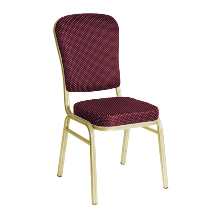 Банкетный стул "Боди" 25 мм, каркас шампань, обивка корона красная