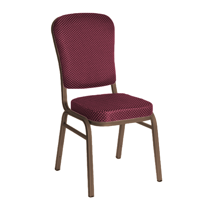 Банкетный стул "Боди" 25 мм, каркас бронза, обивка корона красная