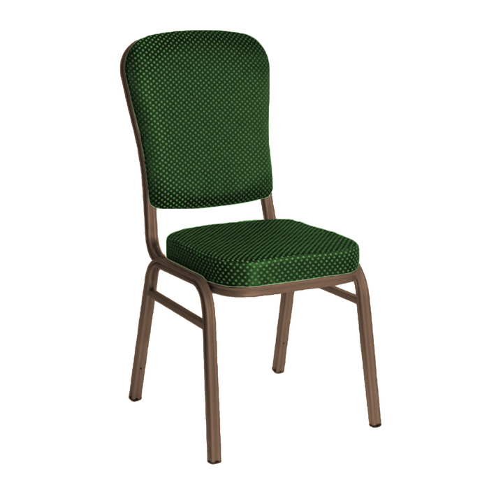 Банкетный стул "Боди" 25 мм, каркас бронза, обивка корона зеленая