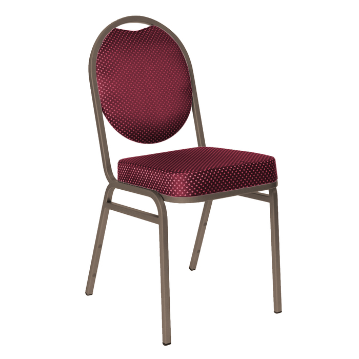 Банкетный стул "Раунд" 20 мм, каркас бронза, обивка корона красная