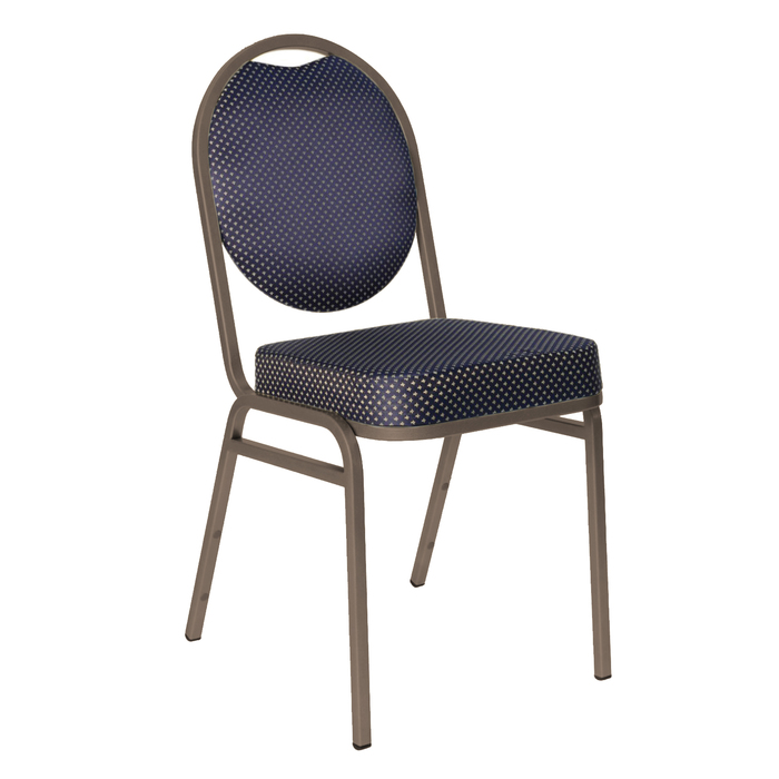 Банкетный стул "Раунд" 20 мм, каркас бронза, обивка корона синяя