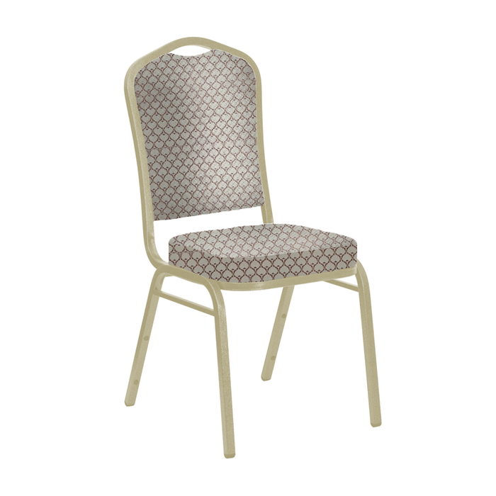 Банкетный стул "Молот" 20 мм, каркас шампань, обивка арш бежево-красный