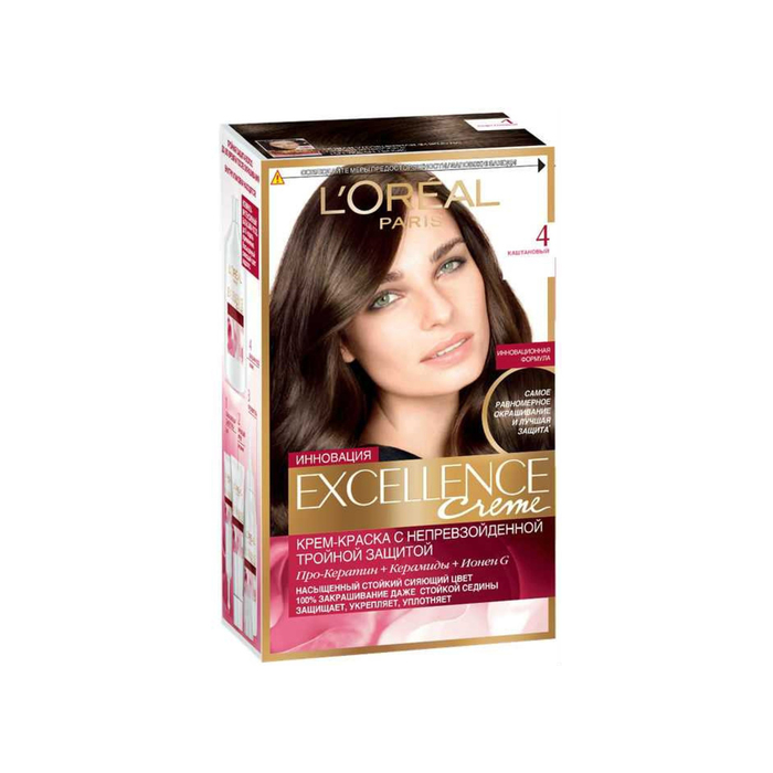 Крем-краска Garnier Excellence Creme для волос оттенок 4 Каштановый