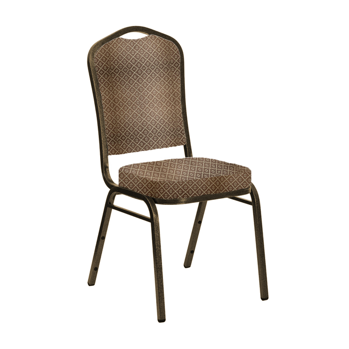 Банкетный стул "Молот" 20 мм, каркас бронза, обивка ромб коричневый