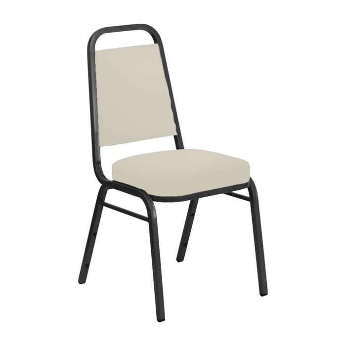 Банкетный стул "Денвер" 20 мм, каркас черный, обивка кожзам белый