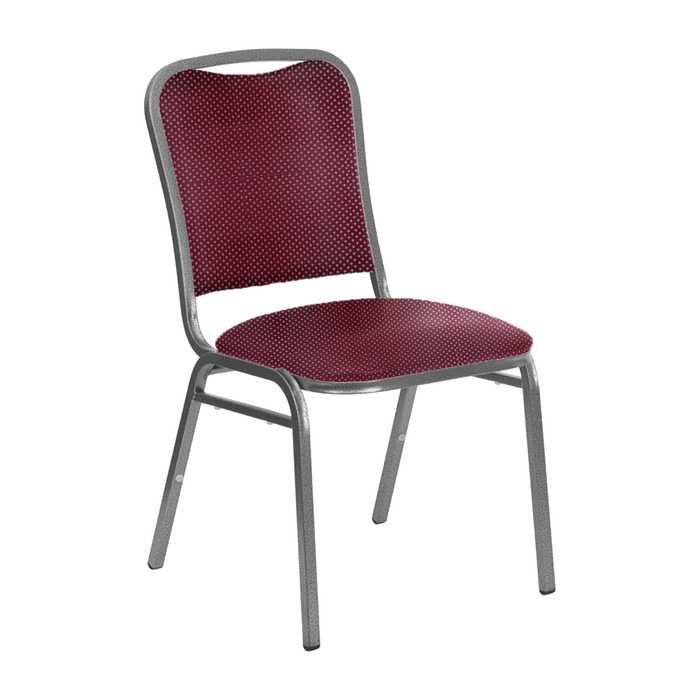 Банкетный стул "Бостон" 20 мм, каркас серебро, обивка корона красная