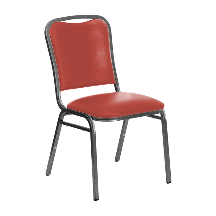 Банкетный стул "Бостон" 20 мм, каркас черный, обивка кожзам красный