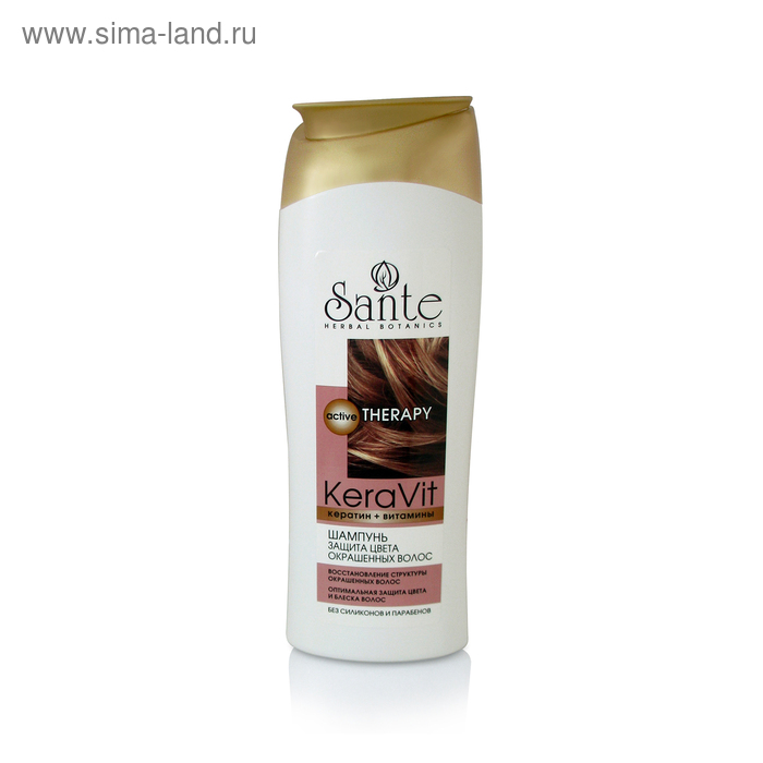 Шампунь Sante «Кератин + витамины», защита цвета окрашенных волос, 400 мл