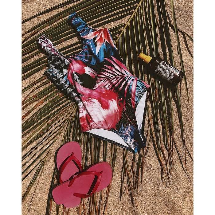 Купальник слитный женский "Фламинго" р-р 40-42