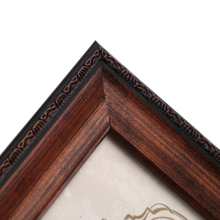 Фоторамка пластиковая 10х15 см пастель шоколад с ножкой /20/L25