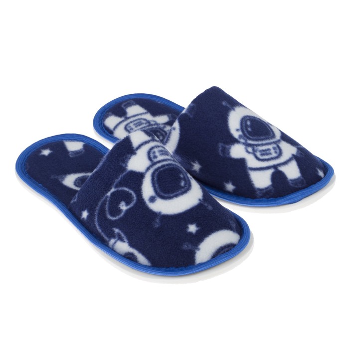 Тапки флис закрытые (синий) (р. 39/41)