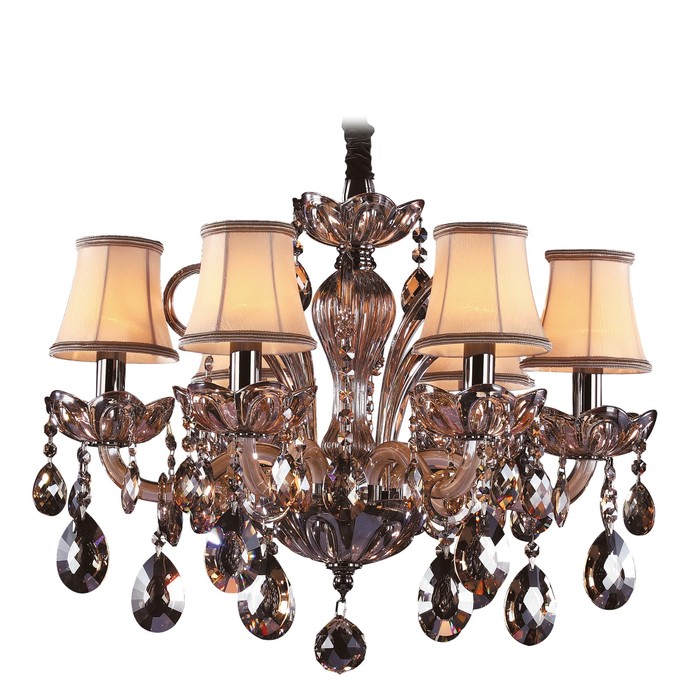 Люстра ACESSO 6х40Вт E14 коньяк 60x170см