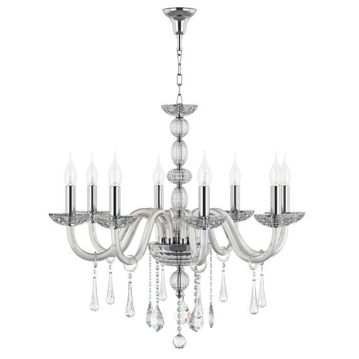 Люстра CRISTA 8х40Вт E14 хром 80x195см