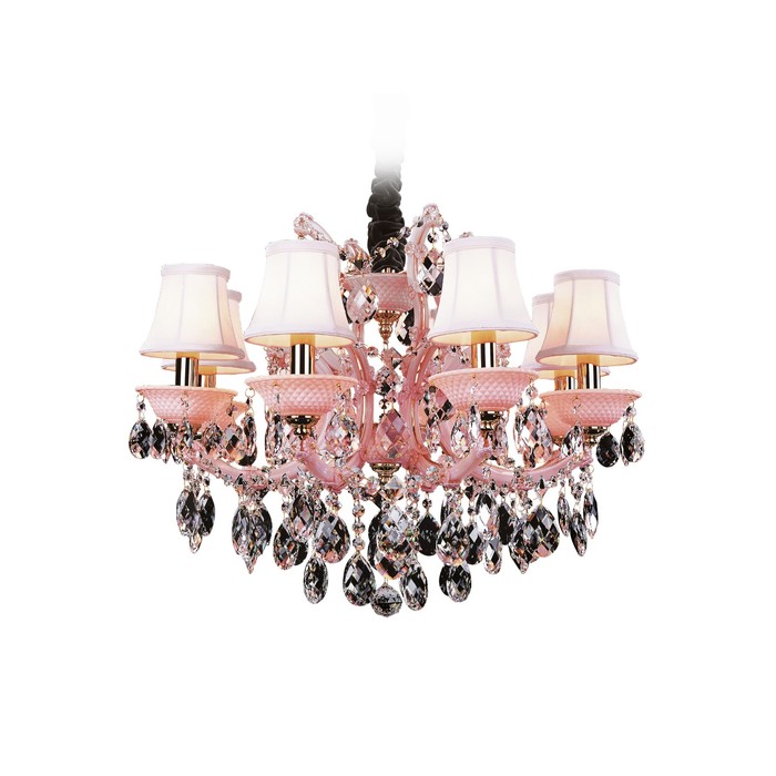 Люстра PRINCIA 8х40Вт E14 розовый 70x175см