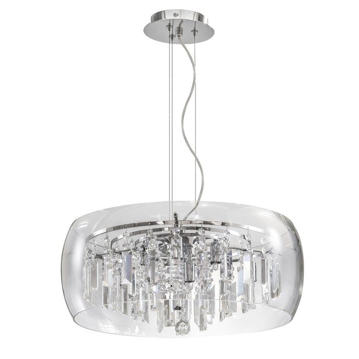 Люстра ACQUARIO 8х40Вт G9 хром 50x110см