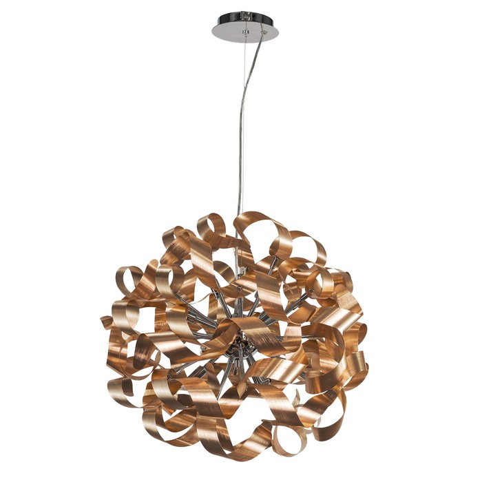 Люстра TURBIO 12х40Вт G9 светлая медь 60x120см