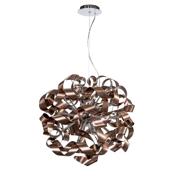 Люстра TURBIO 12х40Вт G9 темная медь 60x120см