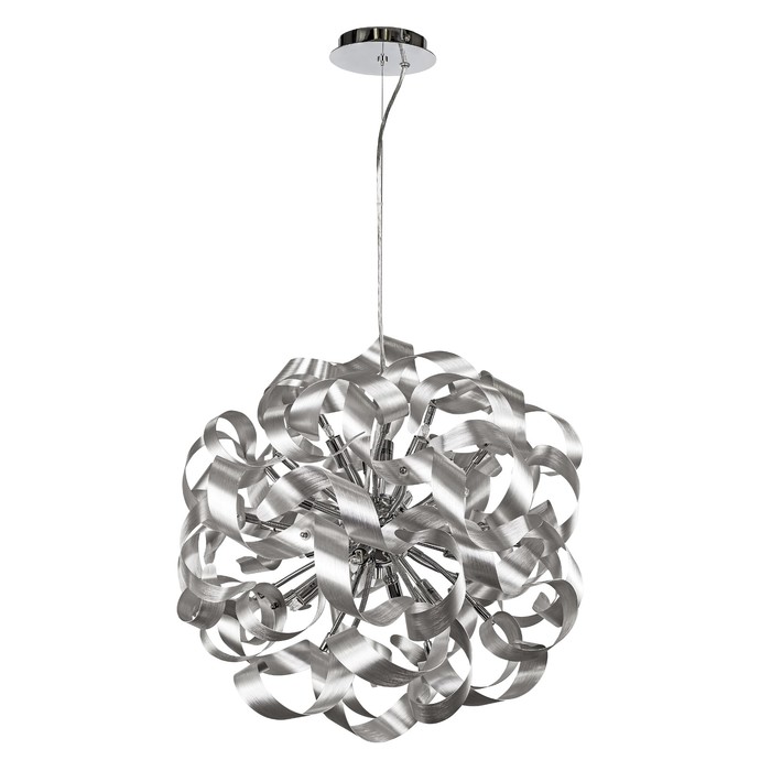 Люстра TURBIO 12х40Вт G9 сатин, алюминий 60x120см