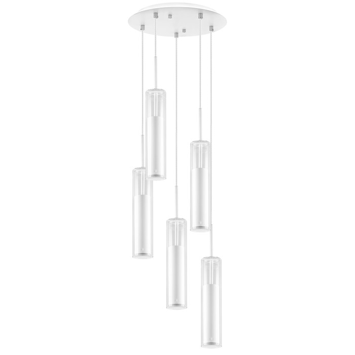 Люстра CILINO 5х40Вт GU10 белый 30x210см