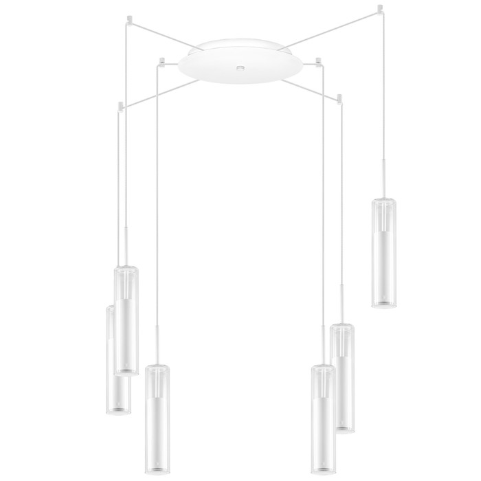 Люстра CILINO 6х40Вт GU10 белый 197см