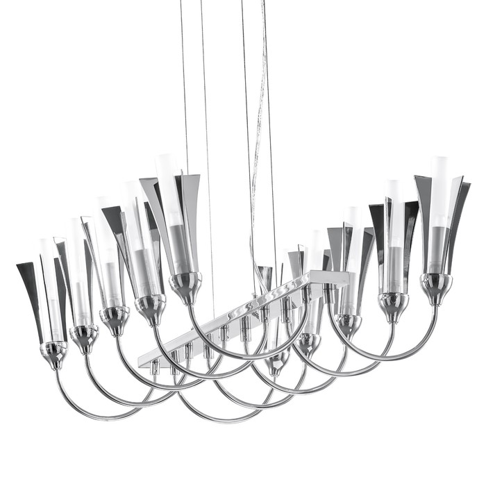 Люстра OВIO 10х40Вт G9 хром 70x40x140см