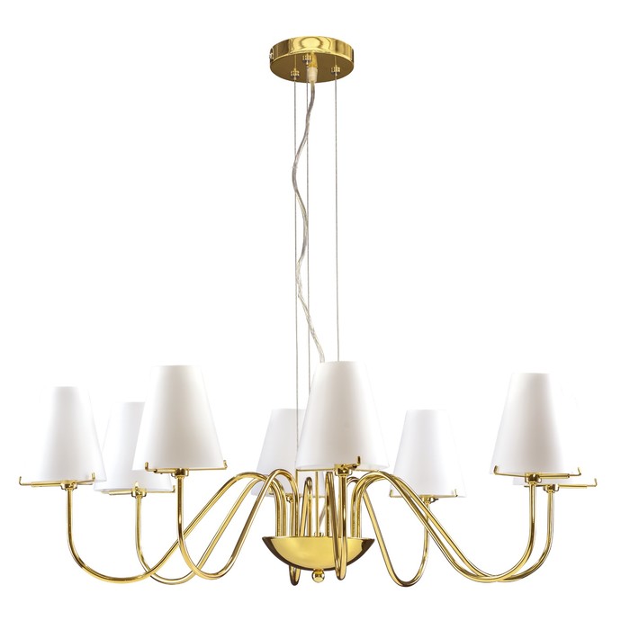 Люстра DIAFANO 8х40Вт G9 золото, белый 30x135см