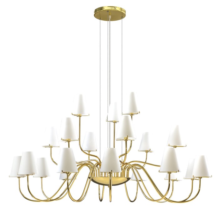 Люстра DIAFANO 21х40Вт G9 золото, белый 125x140см