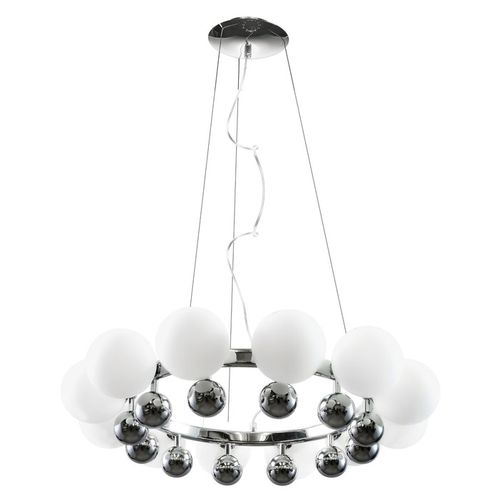 Люстра SFERETTA 12х40Вт G9 хром, белый 65x100см