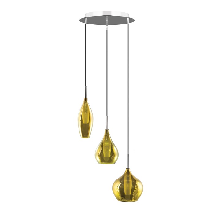 Светильник PENTOLA 3х25Вт G9 хром, оливковый 40x150см