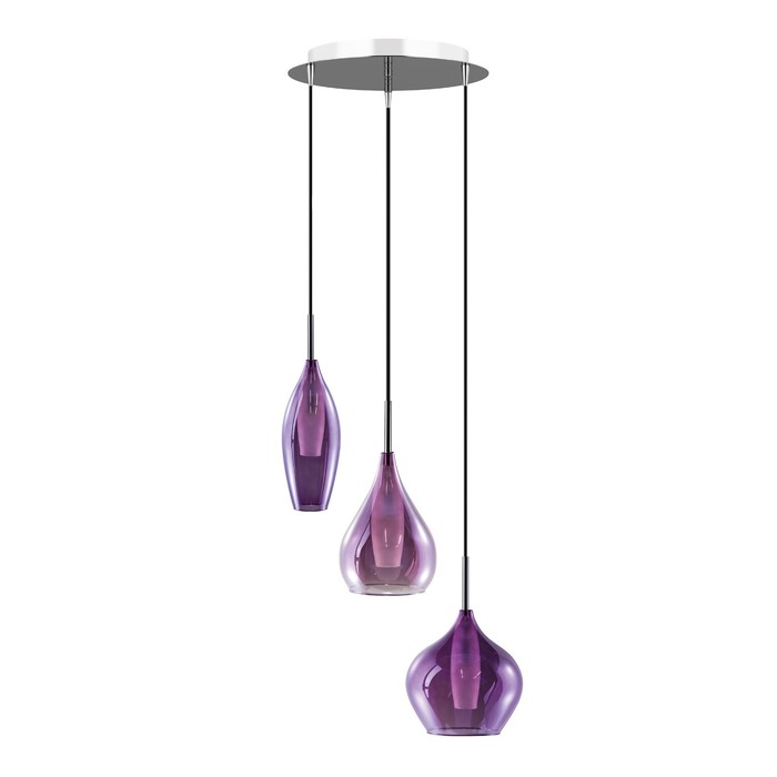Светильник PENTOLA 3х25Вт G9 хром, пурпурный 40x150см