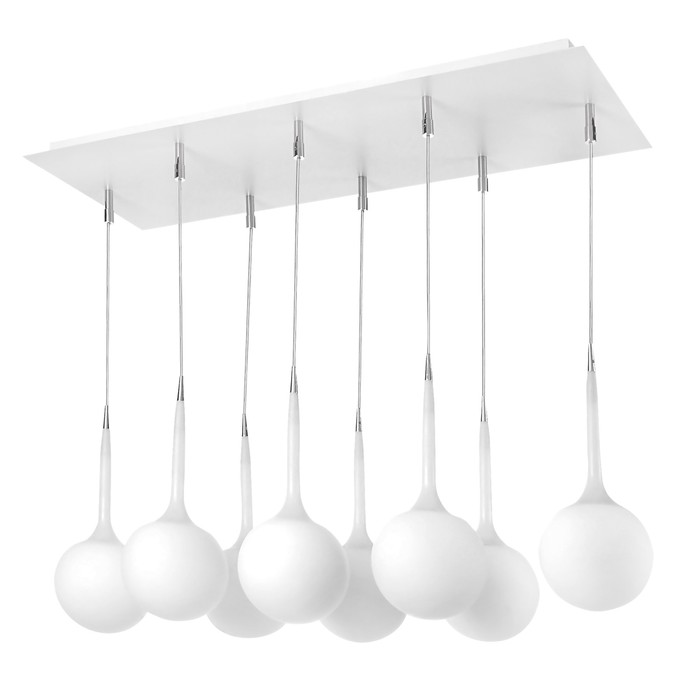 Светильник GLOBO 8х40Вт G9 белый, слоновая кость 80x30x115см