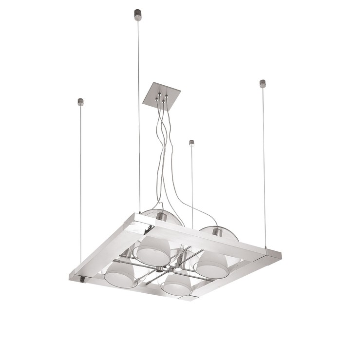 Светильник PALLA 4х40Вт E14 хром, белый 67x67x135см