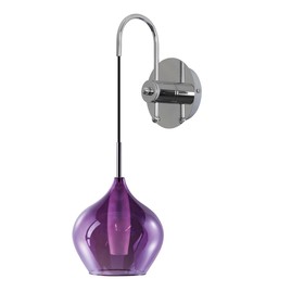 

Бра PENTOLA 1х25Вт G9 хром, пурпурный 23x16x24см