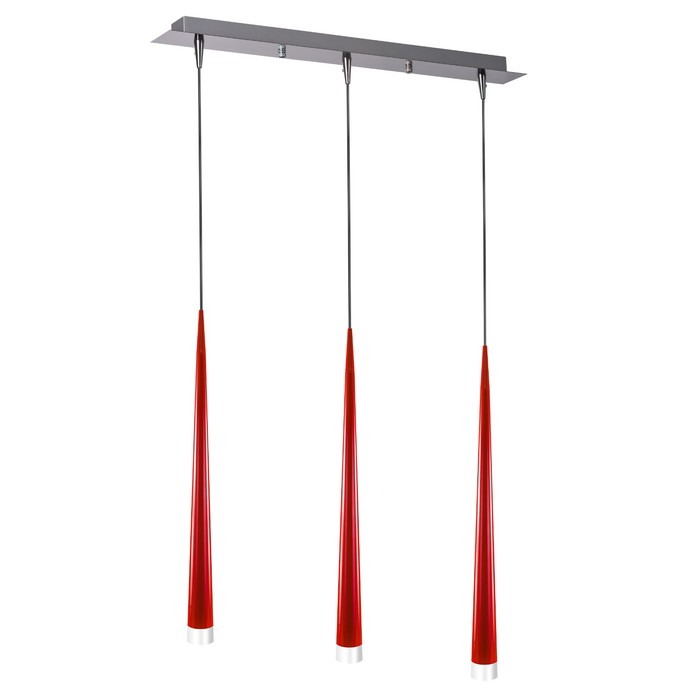 Светильник PUNTO 3х25Вт G9 красный 55x6x130см