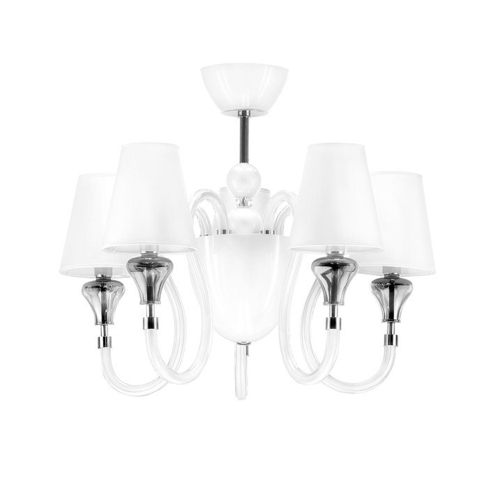 Люстра OTTO 5х25Вт+1х40Вт G9+E14 белый 70x50см