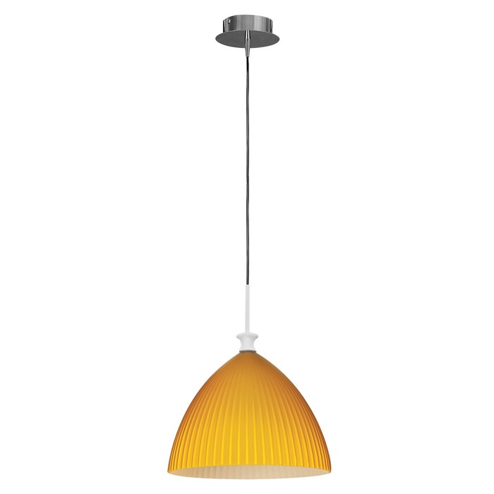 Люстра подвес AGOLA 1х40Вт E14 хром, янтарь 27,5x145см