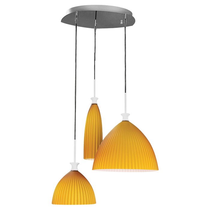 Светильник AGOLA 3х40Вт E14 хром, янтарь 41x150см