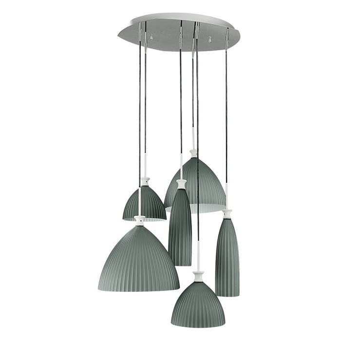 Светильник AGOLA 6х40Вт E14 хром, серый 60x150см