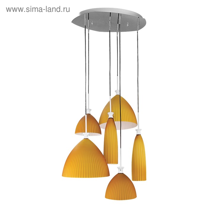 

Светильник AGOLA 6х40Вт E14 хром, янтарь 60x150см