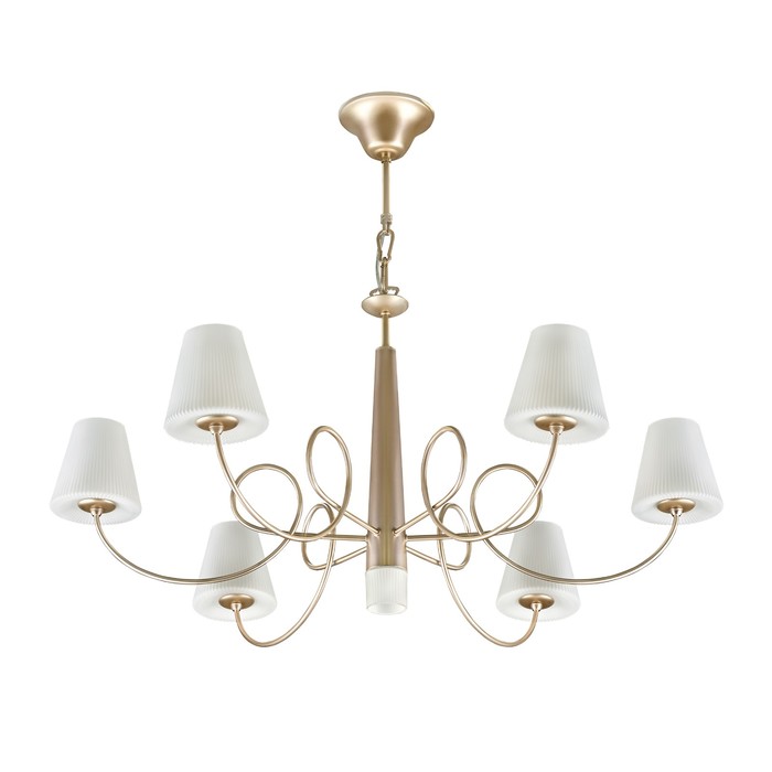 Люстра VORTICO 7х40Вт G9 шампань, белый 79x148см