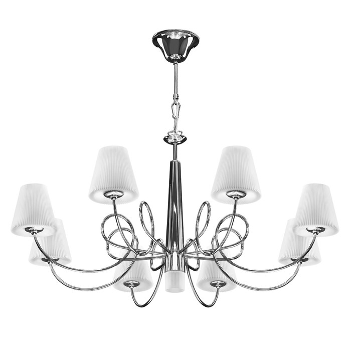 Люстра VORTICO 7х40Вт G9 хром, белый 79x148см