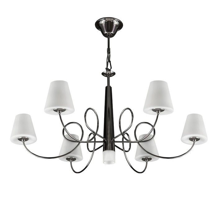 Люстра VORTICO 7х40Вт G9 черный, белый 79x148см