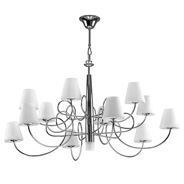 Люстра VORTICO 13х40Вт G9 хром, белый 103x170см