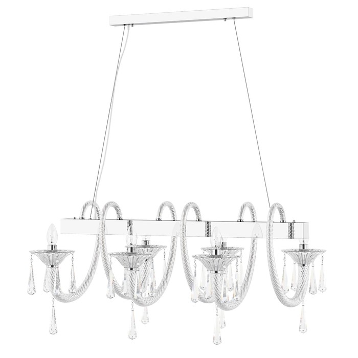 Люстра CORNO 6х40Вт E14 хром 87x55x170см