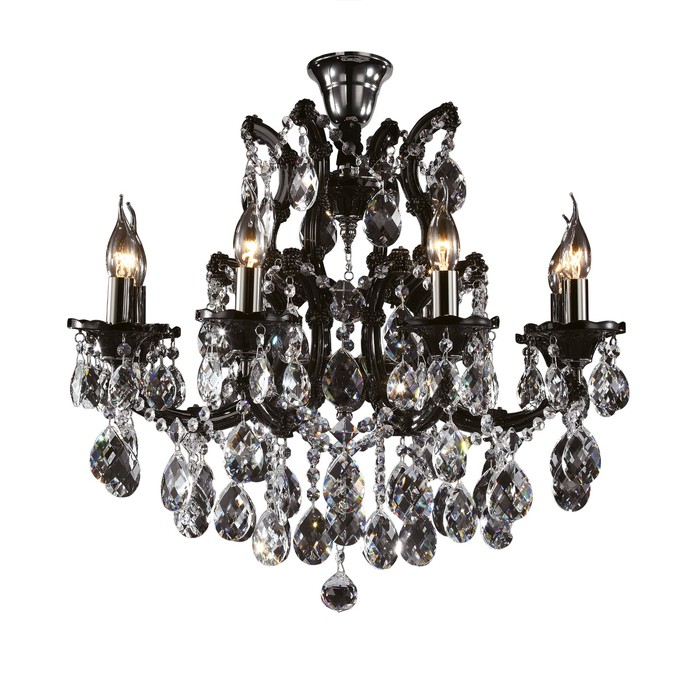 Люстра CHAMPA 8х60Вт E14 хром, черный 64x170см