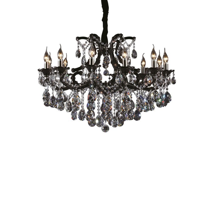 Люстра CHAMPA 12х60Вт E14 хром, черный 90x180см