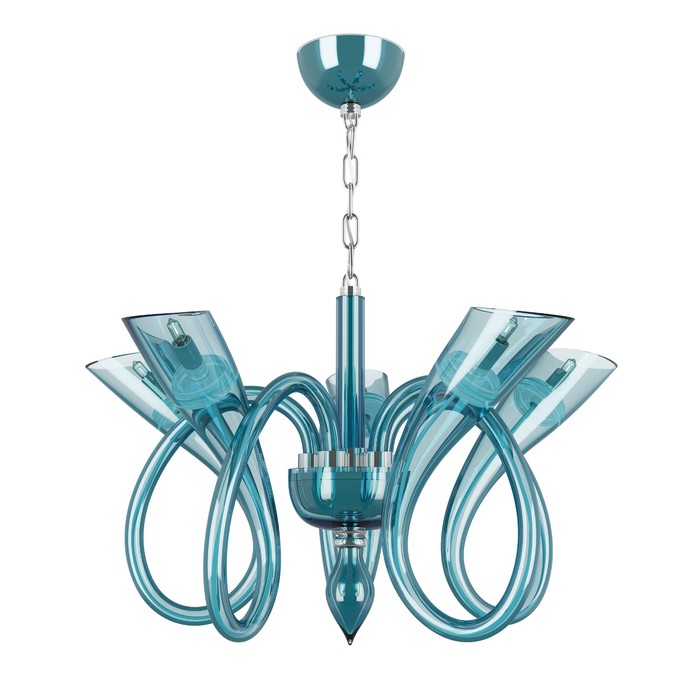 Люстра STELLA 6х6Вт G9 синий 57x146см