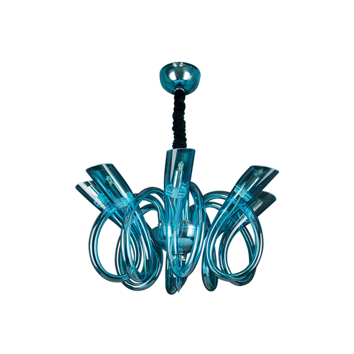 Люстра STELLA 8х6Вт G9 синий 58x146см